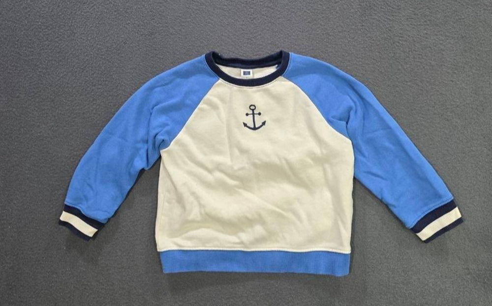 Janie and Jack boys 4 yrs Colorblock cotton Anchor Pullover Weekend Best A010819